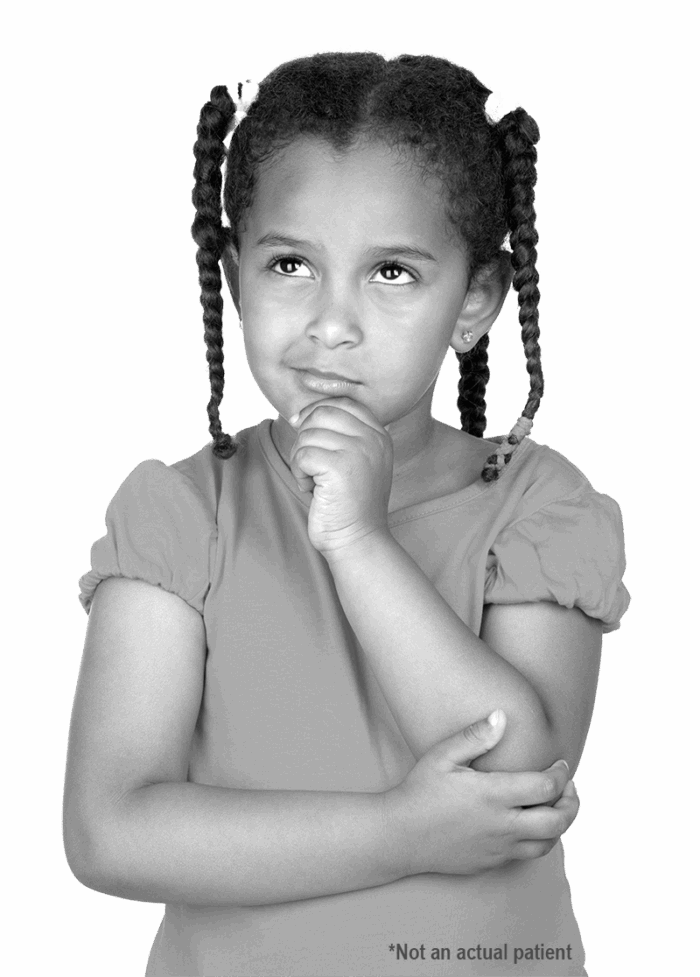 Girl in thoughtful pose